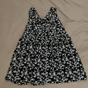 NWOT Navy Pansy Print Ellos dress
